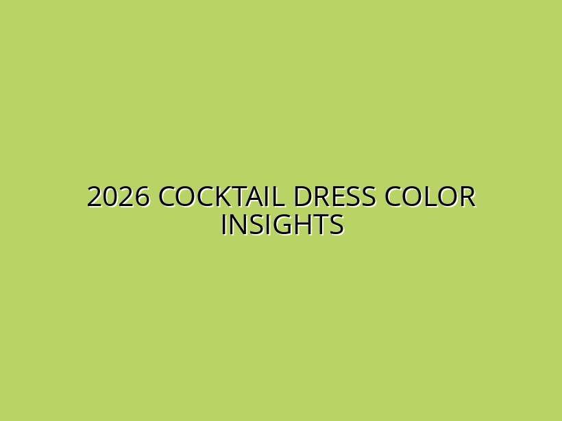 2026 Cocktail Dress Color Trends and What They Say About Your Style
